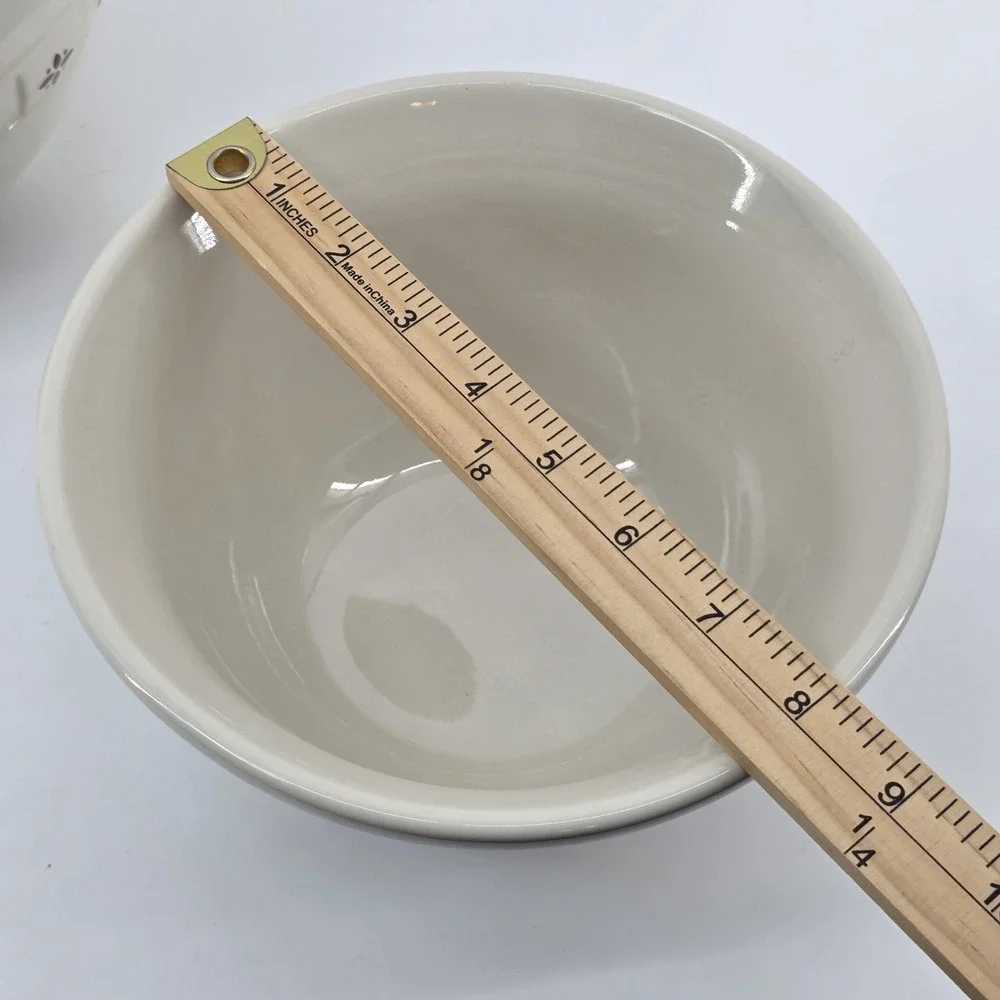 Longaberger 3 Woven Traditions Red Nesting Mixing Bowls 10/8/6.5